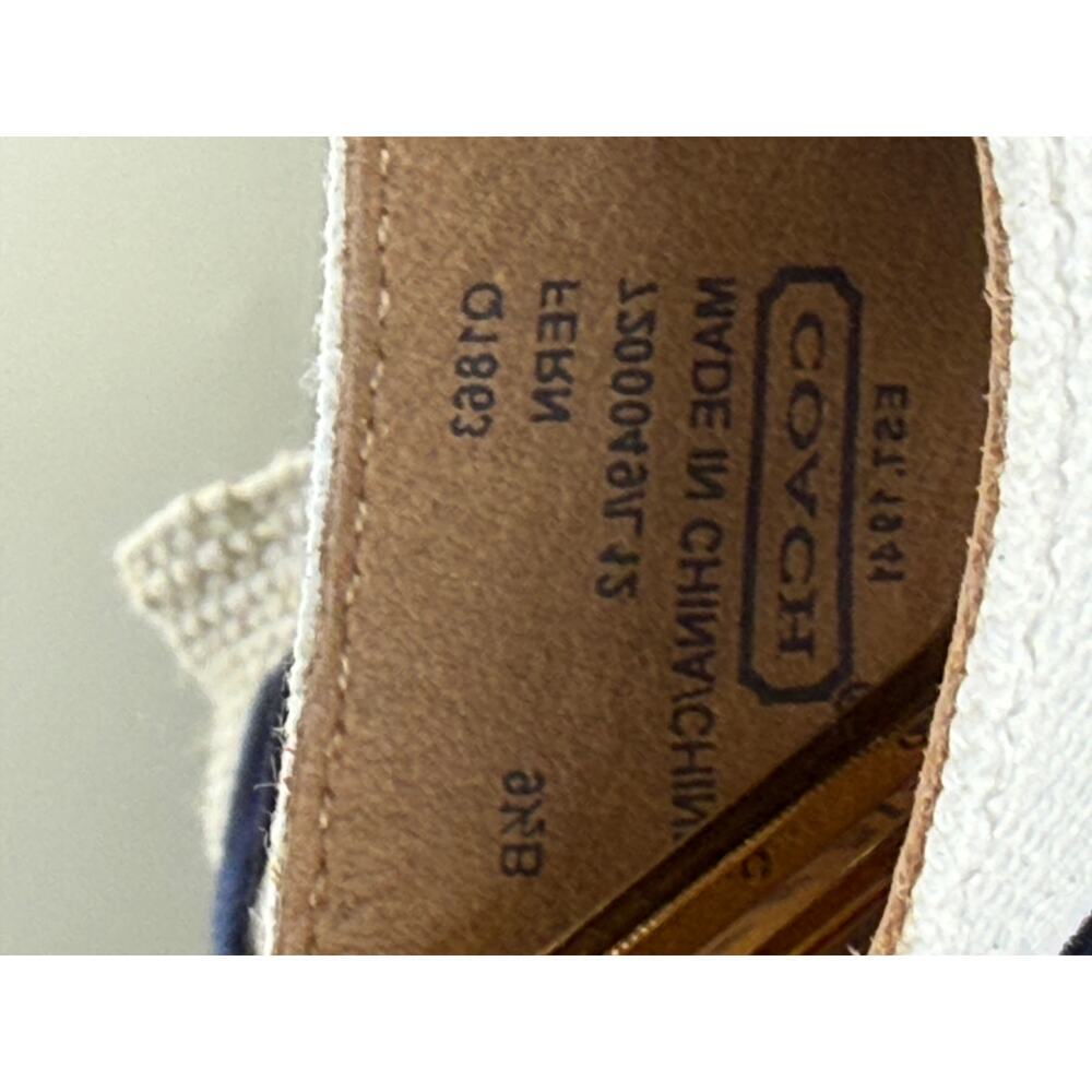Coach espadrilles wedge heels, Balance model, Sz 8 1/2" Ankle Wrap Sandals - Picture 6 of 10